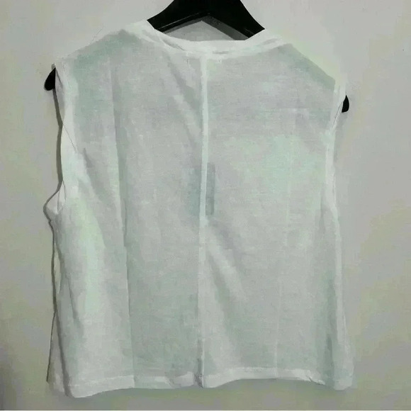 NWT Articles of Society Women's Top Button Down Tee White Short Sleeve Size S - Picture 2 of 5